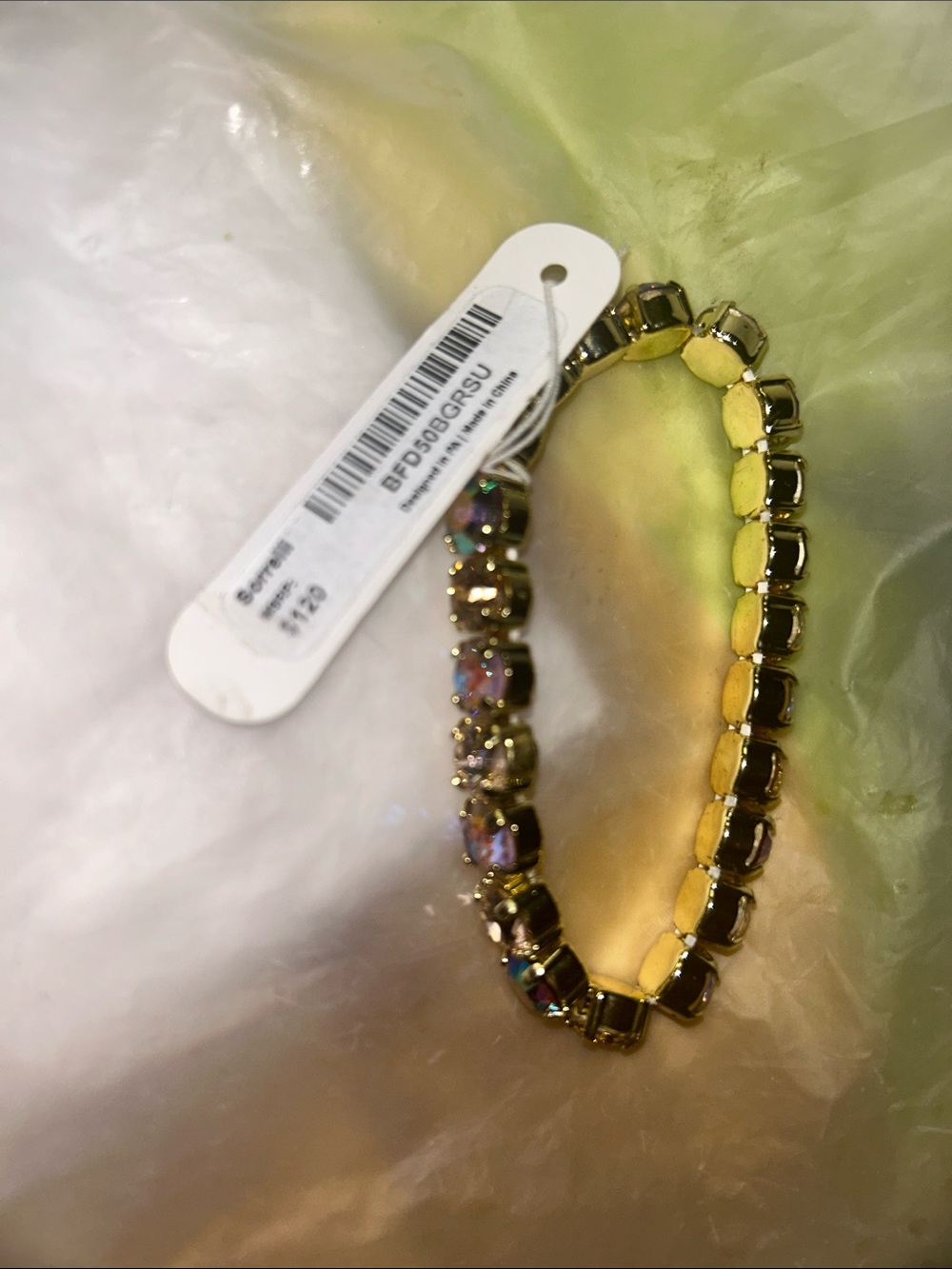 Sorrelli Gold-Tone Bracelet with Iridescent Crystals